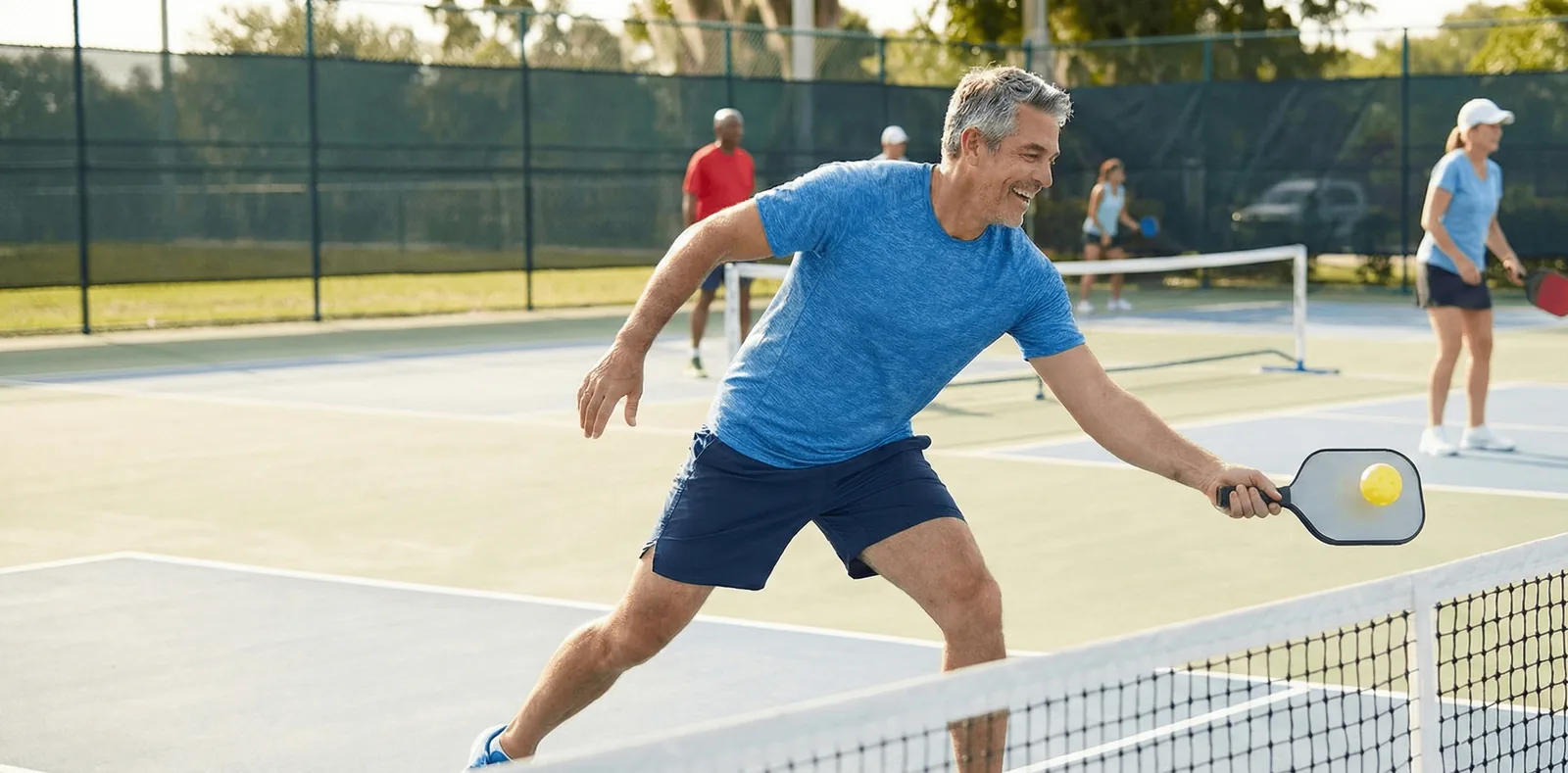 Patient hiking comfortably after partial knee replacement surgery